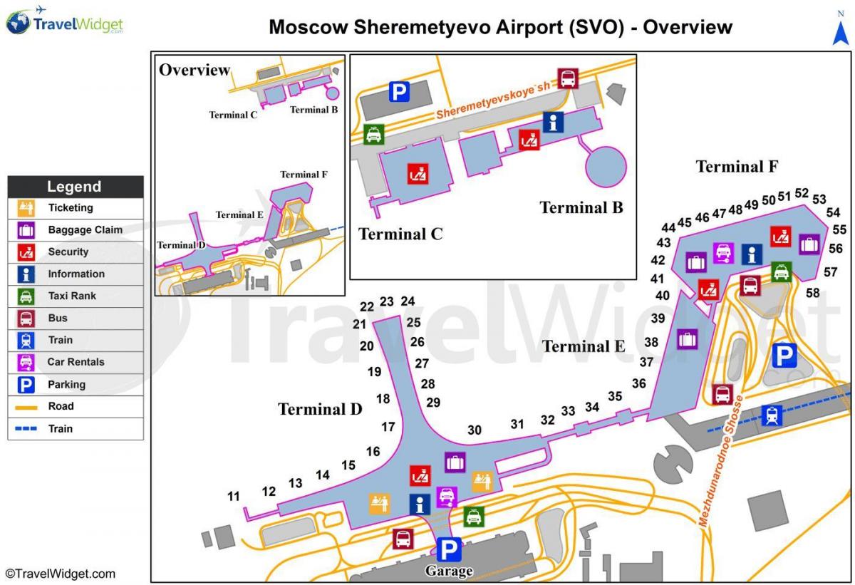 모스크바 세레메티예보 에어포트 맵