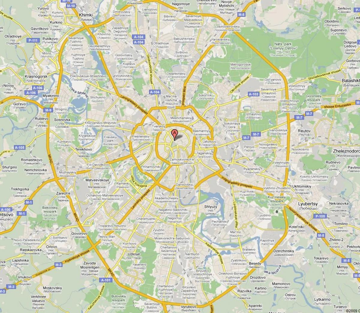 모스크바 교외 지도