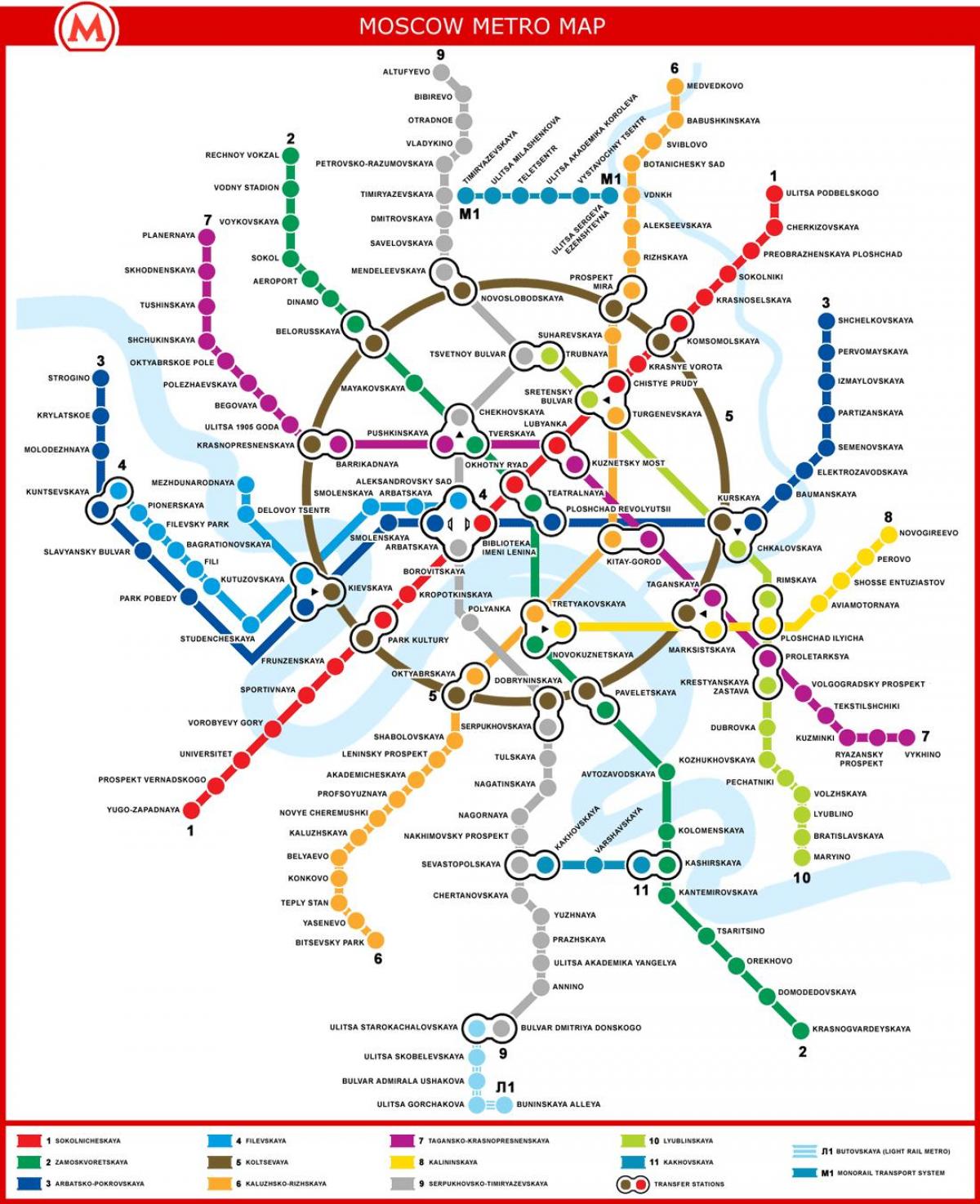 지도 모스크바의 지하철