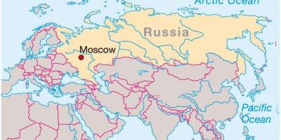 모스크바의 지도에 러시아